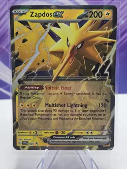 Zapdos ex 049 SVP Holo Rare Scarlet Violet Black Star Promo Pokemon Card - Image 1