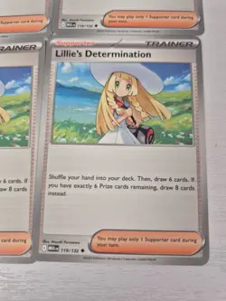 4 x Lillie's Determination 119/132 Trainer Playset Pokemon TCG Deck Building - Image 2