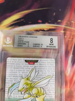 Pokemon Card Monsters collection Carddass 1996 Japanese BGS Beckett 8 Scyther - Image 4