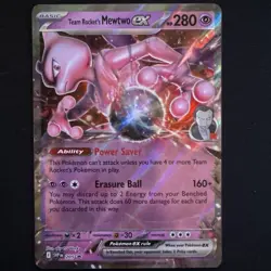 Pokemon TCG Team Rockets Mewtwo EX 205 Black Star Promo Card - Image 1