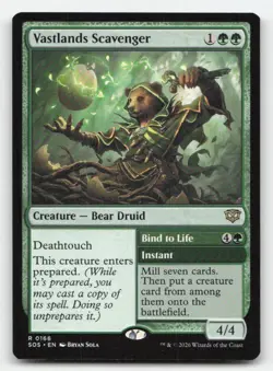 Vastlands Scavenger 166 Rare Secrets of Strixhaven Magic: The Gathering NM - Image 1