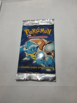 Pokemon Base Set Booster Pack German Blastoise Factory sealed - Image 1