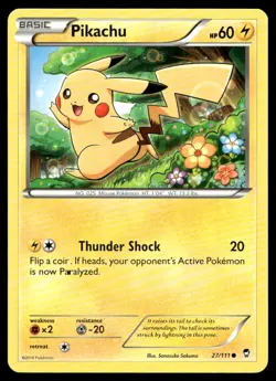 EX-NM XY - Furious Fists Pikachu Common 27/111 Pokemon TCG - Image 1