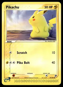 EX-NM Sandstorm Pikachu Common 72/100 2003 Pokemon TCG - Image 1