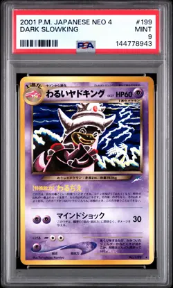 2001 POKEMON JAPANESE NEO 4 #199 DARK SLOWKING PSA 9 - Image 1