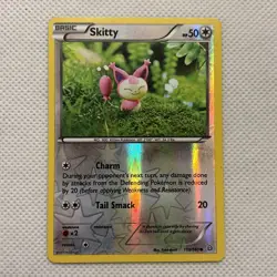 REVERSE HOLO Skitty 113/160 NM - Yuka Morii Clay XY Primal Clash Pokemon Card - Image 1