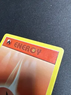 Misprint Ink Error Pokemon TCG Fire Energy Base Set Card 98/102 1999 Shadowless - Image 3