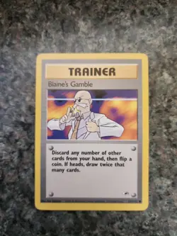 BLAINE’S GAMBLE - Gym Heroes Set - 121/132 - Common - Pokemon Card - NM p27 - Image 1