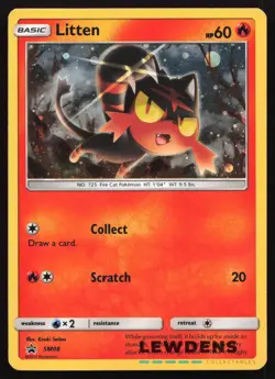 Litten - SM08 - Cosmos Holo - Sun & Moon Black Star Promo - Pokemon Card - Image 1