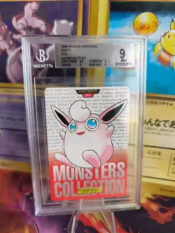 Pokemon Card Monsters collection Carddass 1996 Japanese BGS Beckett 9 Wigglytuff - Image 1