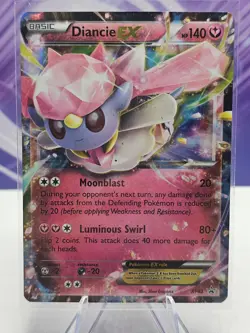 Diancie EX XY43 Black Star Promo Pokemon Card MP - Image 1