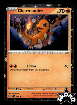 Charmander SVP EN 047 Cosmos SV: Scarlet & Violet Black Star Promo Card Pokemon - Image 1