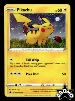Pikachu SWSH039 Cosmos SWSH: Sword & Shield Promo Cards Pokemon Card - Image 1