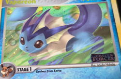 Pokemon Vaporeon 19/115 Reverse Holo Rare EX Unseen Forces 2005 STAMPED NM - Image 2