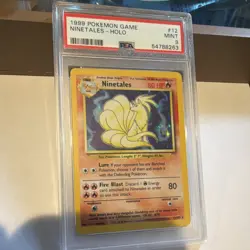 Pokemon TCG 1999 Ninetales 12/102 Base Set Holo Rare PSA 9 - Image 1