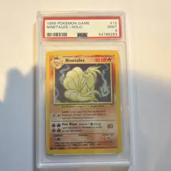 Pokemon TCG 1999 Ninetales 12/102 Base Set Holo Rare PSA 9 - Image 2