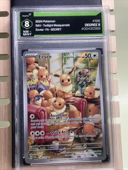 2024 POKEMON TWM EN-TWILIGHT MASQUERADE ILLUSTRATION RARE #188 EEVEE 8 Nm Mint - Image 1