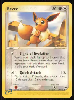 Eevee 63/100 Common Sandstorm Pokemon Lightly Played - Image 1