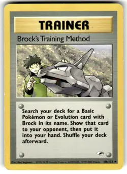 Pokemon Tcg Brock's Training Method #106 Pokemon Gym Heroes LP - Image 1