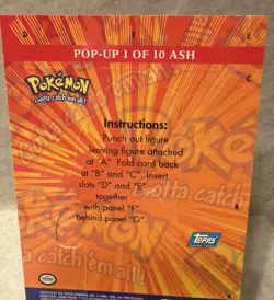Ash Ketchum - Series 3 Rare Pop-up Pokemon Topps 2000 1 of 10 - Image 4