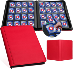 16-Pocket Trading Card Binder Holds 1000+ MTG TCG Game Sport Cards Red - Image 1