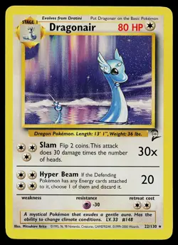 Pokemon Card - Dragonair Base Set 2 22/130 Rare - Image 1