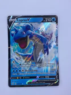 Lapras V 49/202 - Ultra Rare Holo - Pokemon Card- Sword & Shield - Eng - Good/NM - Image 1