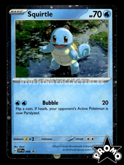 Squirtle SVP EN 048 Cosmos SV: Scarlet & Violet Black Star Promo Card Pokemon - Image 1
