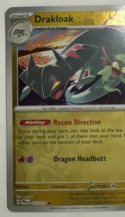 Drakloak Common SV Prismatic Evolutions 072/131 Pokemon Trading Card TCG - Image 3