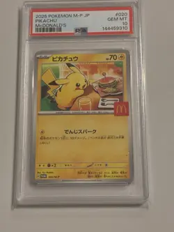 2025 Pokemon M-P Japanese Pikachu McDonald's #020 PSA 10 Gem Mint - Image 3