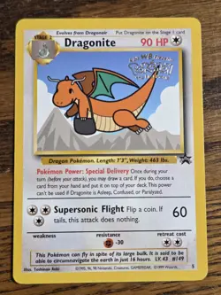 Pokemon Wotc Black Star Promo # 5 Movie Promo DRAGONITE **not played** - Image 1