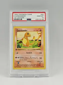 1999 POKEMON GAME BASE SET #46 CHARMANDER 1ST EDITION PSA 10 - Image 1