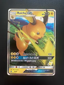 Pokemon TCG Raichu GX Battle Academy Stamped Holo Ultra Rare Card 20/68 NM - Image 1