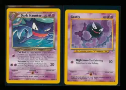 POKEMON Neo Destiny DARK HAUNTER 36/105 Gastly 65/105 LP Vintage WOTC - Image 1