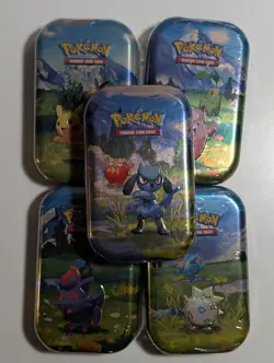 Pokemon TCG Ascended Heroes Mini Tin x5 Full Art Set | Factory Sealed | New - Image 1