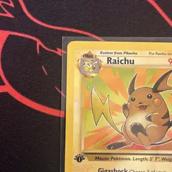Pokemon Vintage 1st Edition Raichu 29/62 Fossil Wizards Of The Coast 1999 Lp/Nm - Image 2