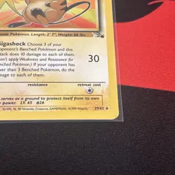 Pokemon Vintage 1st Edition Raichu 29/62 Fossil Wizards Of The Coast 1999 Lp/Nm - Image 4