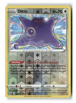 Ditto 107/159 Holo Rare Crown Zenith Pokemon Reverse Holo Near Mint - Image 1