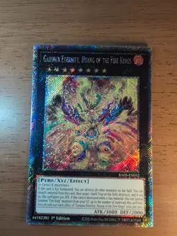 RA05-EN052 Garunix Eternity, Hyang of the Fire Kings Platinum Rare YuGiOh - Image 1