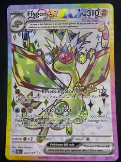 Pokemon TCG Flygon EX 222/191 SV08 Surging Sparks Ultra Rare Holo Card - Image 1