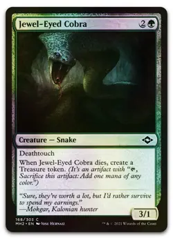 Jewel-Eyed Cobra #168 (Foil) (NM) Modern Horizons 2 MH2 Magic MTG - Image 1