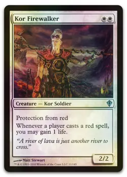 Kor Firewalker #11 (Foil) (NM) Worldwake WWK Magic MTG - Image 1
