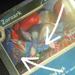 TRIPLE SWIRL BLEED 🌀💫 Zoroark 062/086 Cosmo Promo Flare Stamped Pokemon Card - Image 1