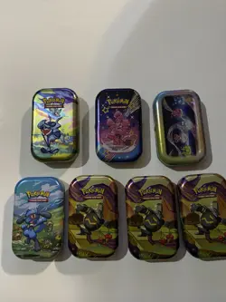 pokemon Empty Tin Lot. Lot Of 7 Tins. No Cards - Image 1