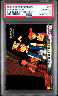 1999 TOPPS POKEMON THE MOVIE EDT THE BEST OF THE BEST #20 MOVIE EDITION PSA 10 - Image 1