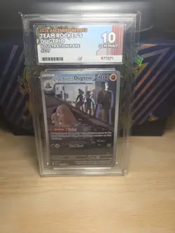 Pokemon Team Rocket’s Dugtrio Ascended Heroes 239/217 ACE 10 Perfect Subgrades - Image 1