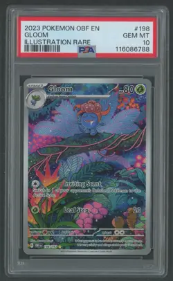 2023 Pokemon TCG Obsidian Flames Gloom #198/197 Illustration Rare PSA 10 Gem - Image 1