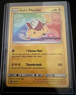 POKEMON ASH'S PIKACHU SM108 I CHOOSE YOU MOVIE PROMO NM - Image 3
