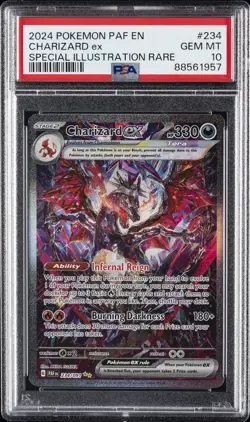 2024 POKEMON PAF EN-PALDEAN FATES SPECIAL ILLUSTRATION RARE CHARIZARD EX PSA 10 - Image 1