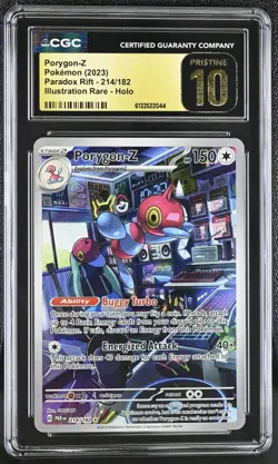 Pokemon Porygon-Z 214/182 Illustration Rare Paradox Rift - CGC 10 PRISTINE - Image 1